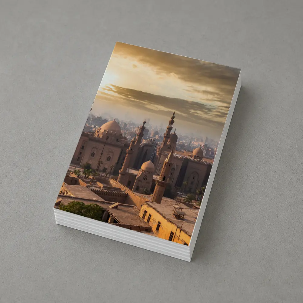 Cairo Mosque Skyline Golden Sunset View – Postcards