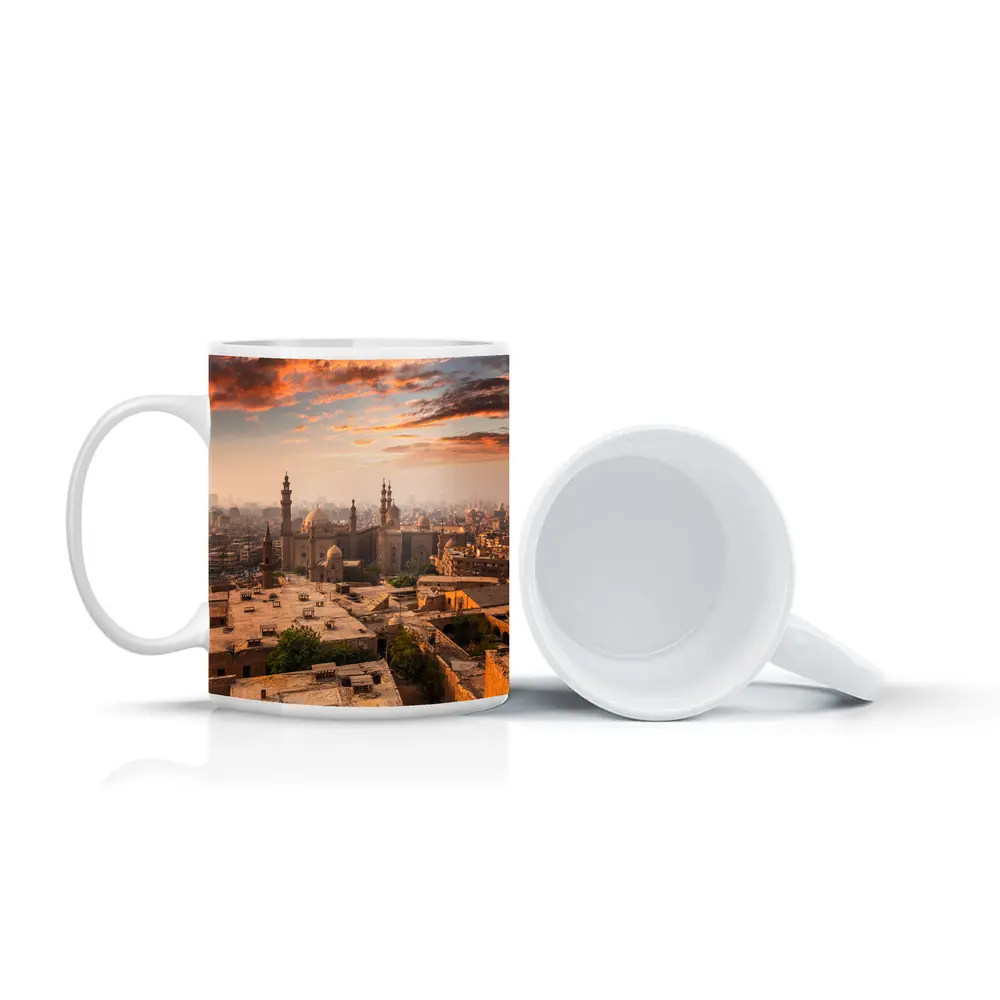 Cairo Egypt Skyline Sunset Mosque View – Mugs