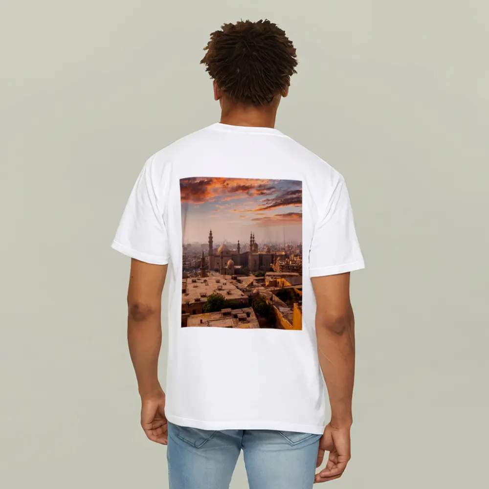 Cairo Egypt Skyline Sunset Mosque View – T-Shirts