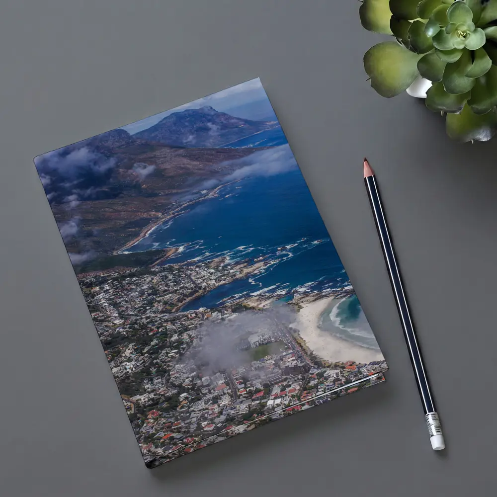 Cape Town Coastline Aerial View Mountains Ocean – Notebooks