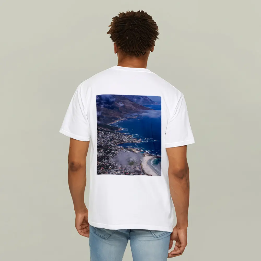 Cape Town Coastline Aerial View Mountains Ocean – T-Shirts