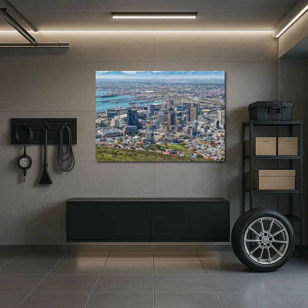 Cape Town City Skyline Aerial Harbor View – Wall Art