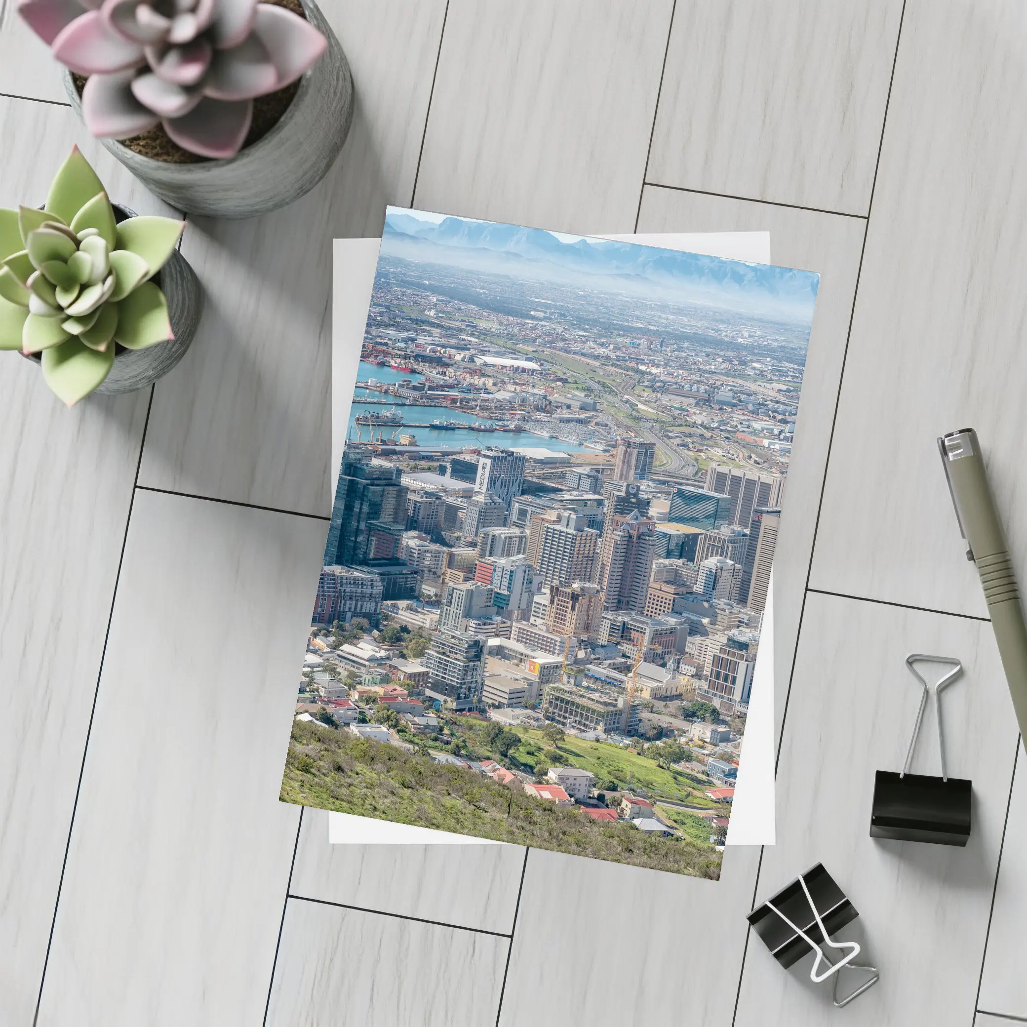 Cape Town City Skyline Aerial Harbor View – Postcards