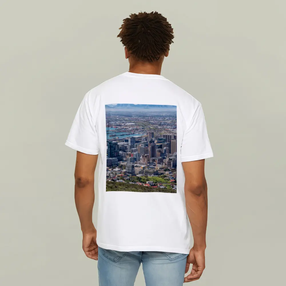 Cape Town City Skyline Aerial Harbor View – T-Shirts