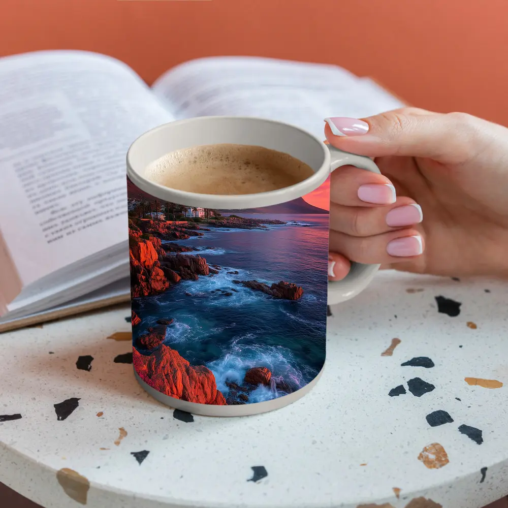 Cape Town Coastline Sunset Mountain Ocean View – Mugs