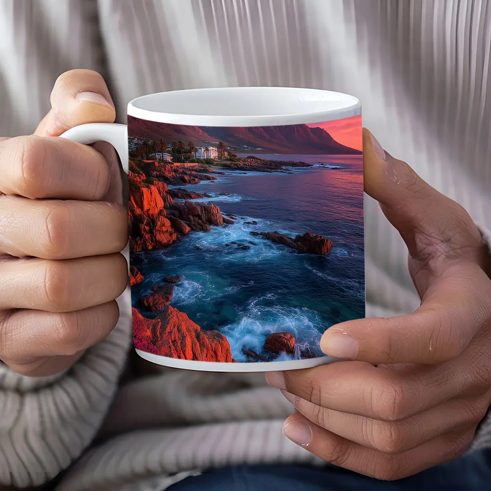 Cape Town Coastline Sunset Mountain Ocean View – Mugs