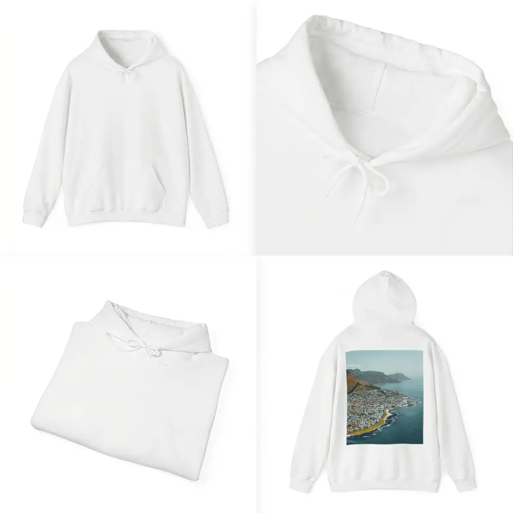 Cape Town Coastal Aerial View Mountains Ocean – Hoodies
