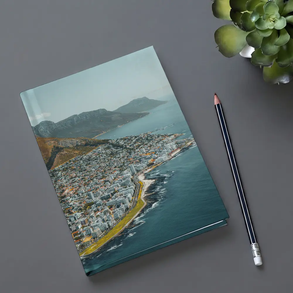 Cape Town Coastal Aerial View Mountains Ocean – Notebooks