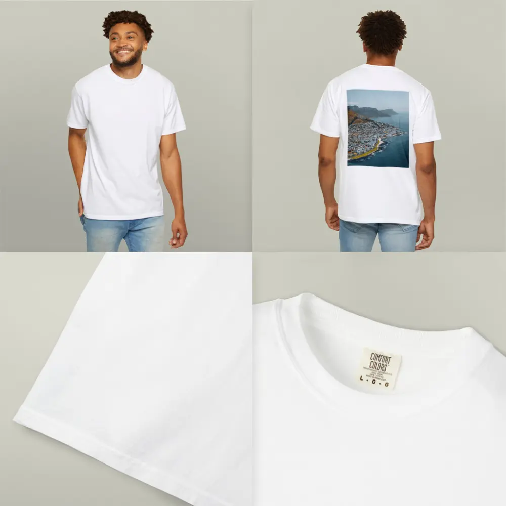Cape Town Coastal Aerial View Mountains Ocean – T-Shirts