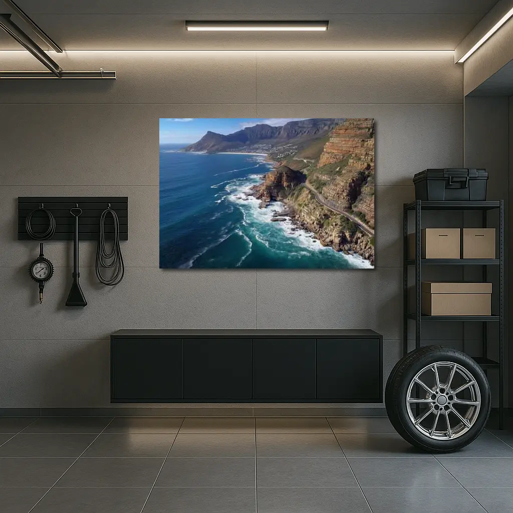 Cape Town Coastal Cliffs Ocean Aerial View – Wall Art