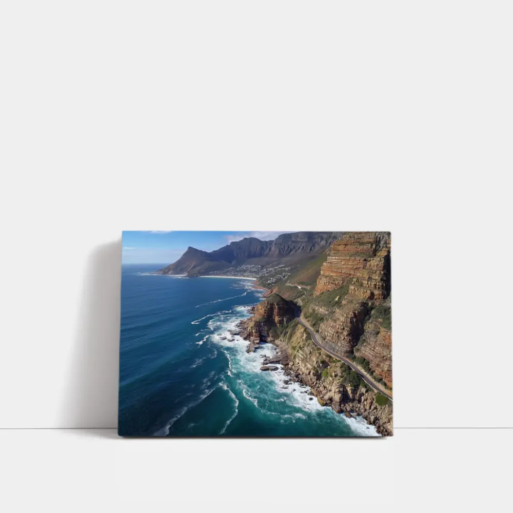 Cape Town Coastal Cliffs Ocean Aerial View – Wall Art