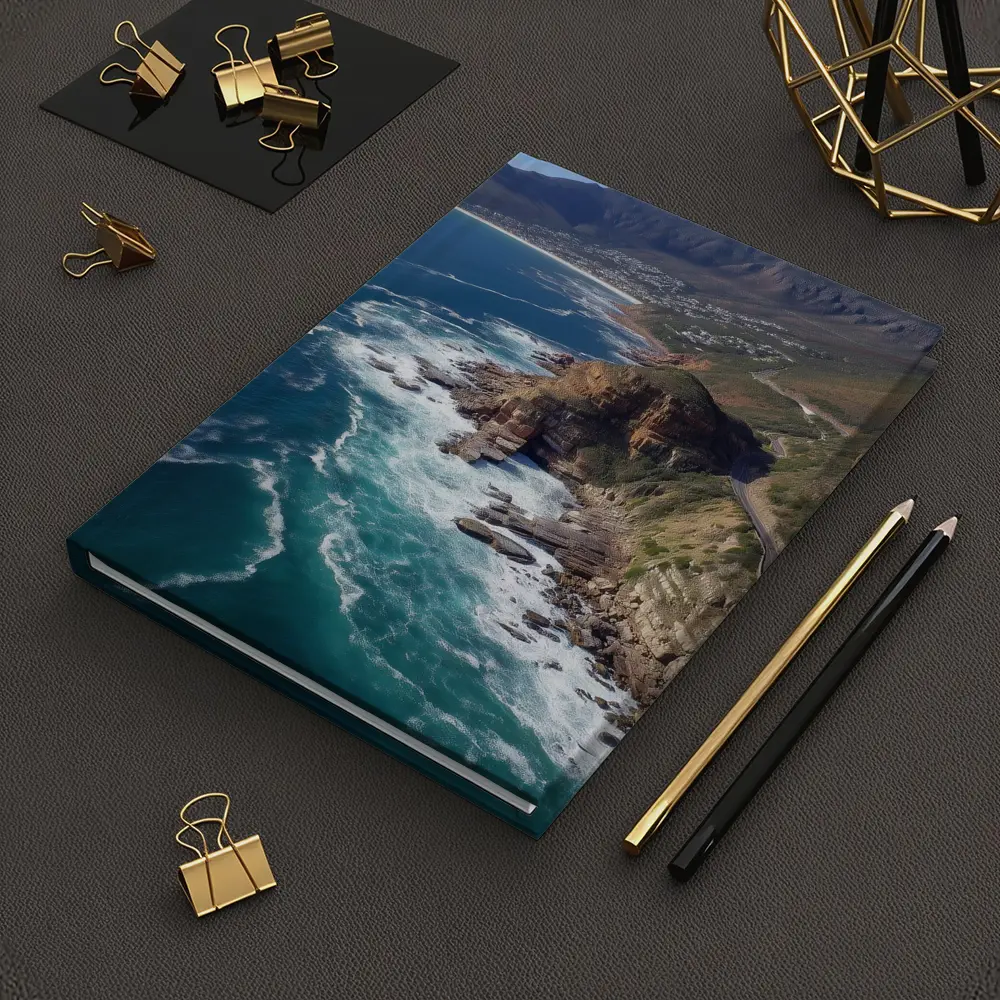 Cape Town Coastal Cliffs Ocean Aerial View – Notebooks
