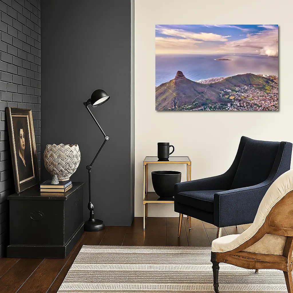 Cape Town Aerial View Lion Head Mountain – Wall Art