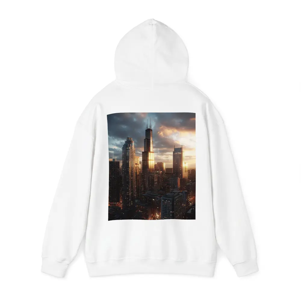 Chicago Willis Tower Skyline Golden Sunset – Hoodies