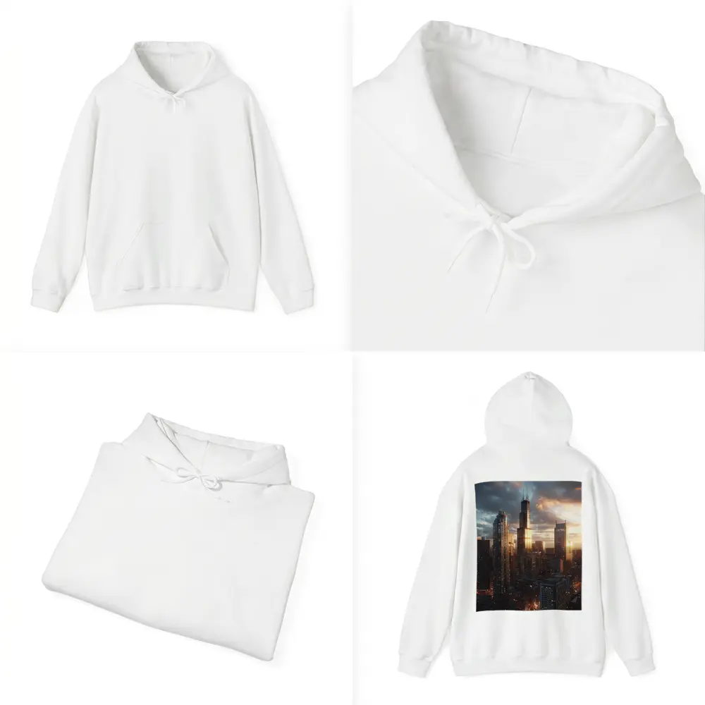 Chicago Willis Tower Skyline Golden Sunset – Hoodies