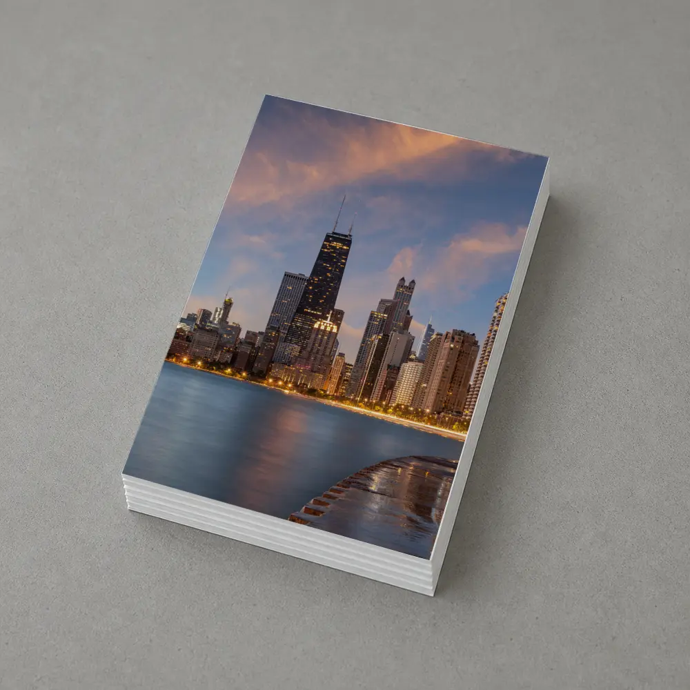 Chicago Skyline at Dusk Lake Shore – Postcards