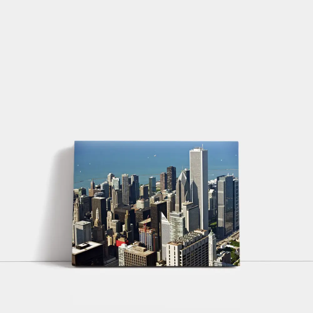 Chicago Skyline Aerial View Lake Michigan – Wall Art