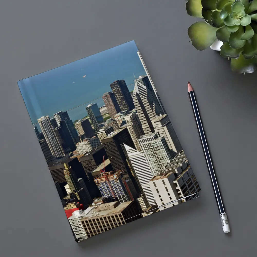 Chicago Skyline Aerial View Lake Michigan – Notebooks