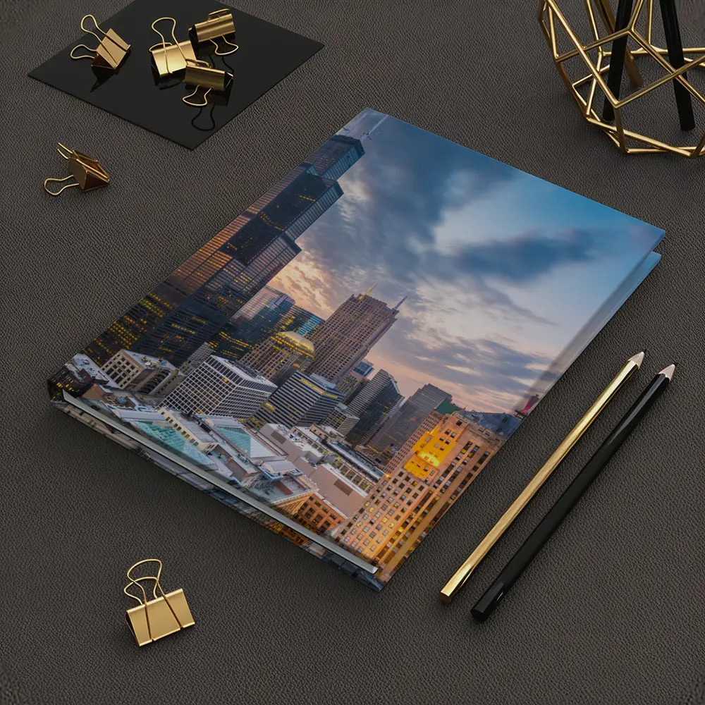 Chicago Skyline Willis Tower Sunset View – Notebooks