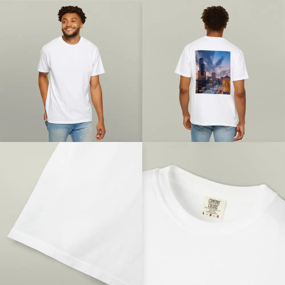 Chicago Skyline Willis Tower Sunset View – T-Shirts