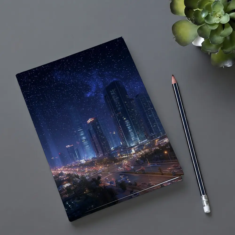 City Night Skyline Starry Sky View – Notebooks