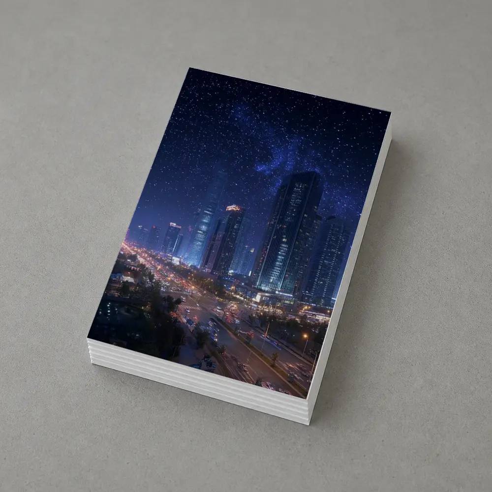 City Night Skyline Starry Sky View – Postcards