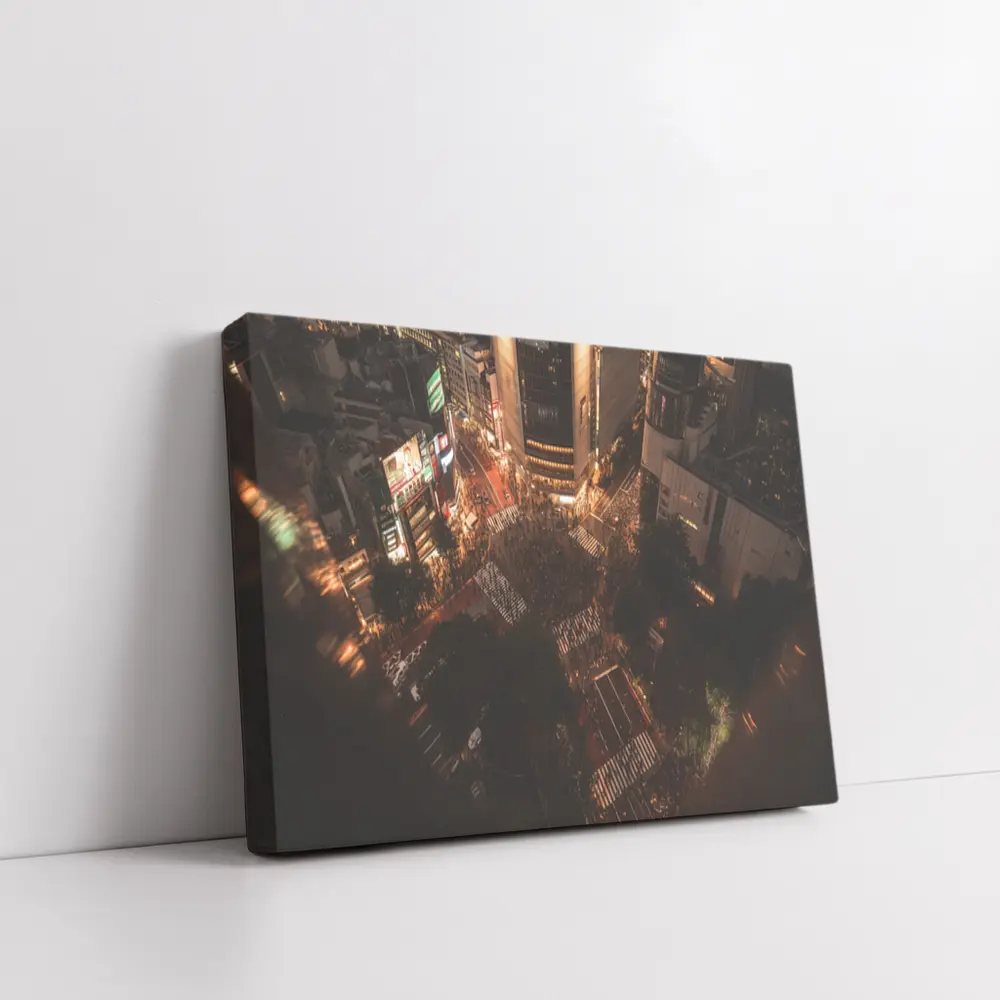 Shibuya Crossing Tokyo Aerial Night View – Wall Art
