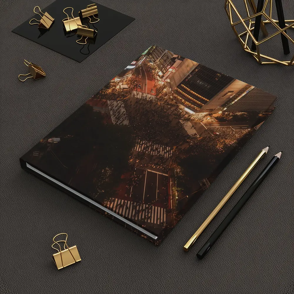 Shibuya Crossing Tokyo Aerial Night View – Notebooks