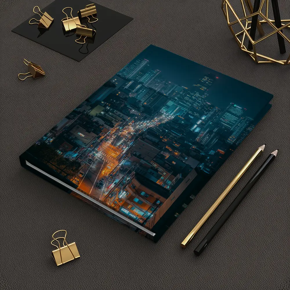 Seoul City Street Lights Night Cityscape – Notebooks