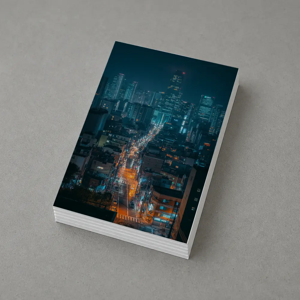 Seoul City Street Lights Night Cityscape – Postcards