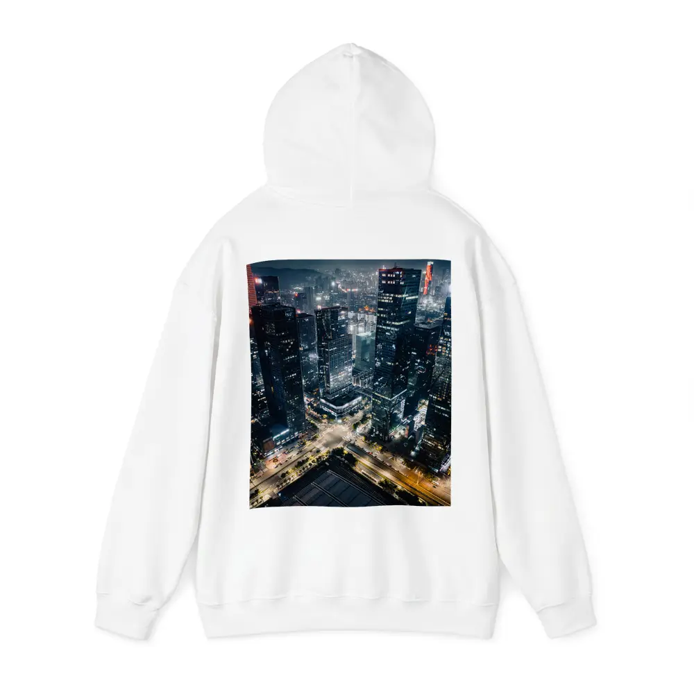 City At Night Aerial Skyline Dark – Hoodies