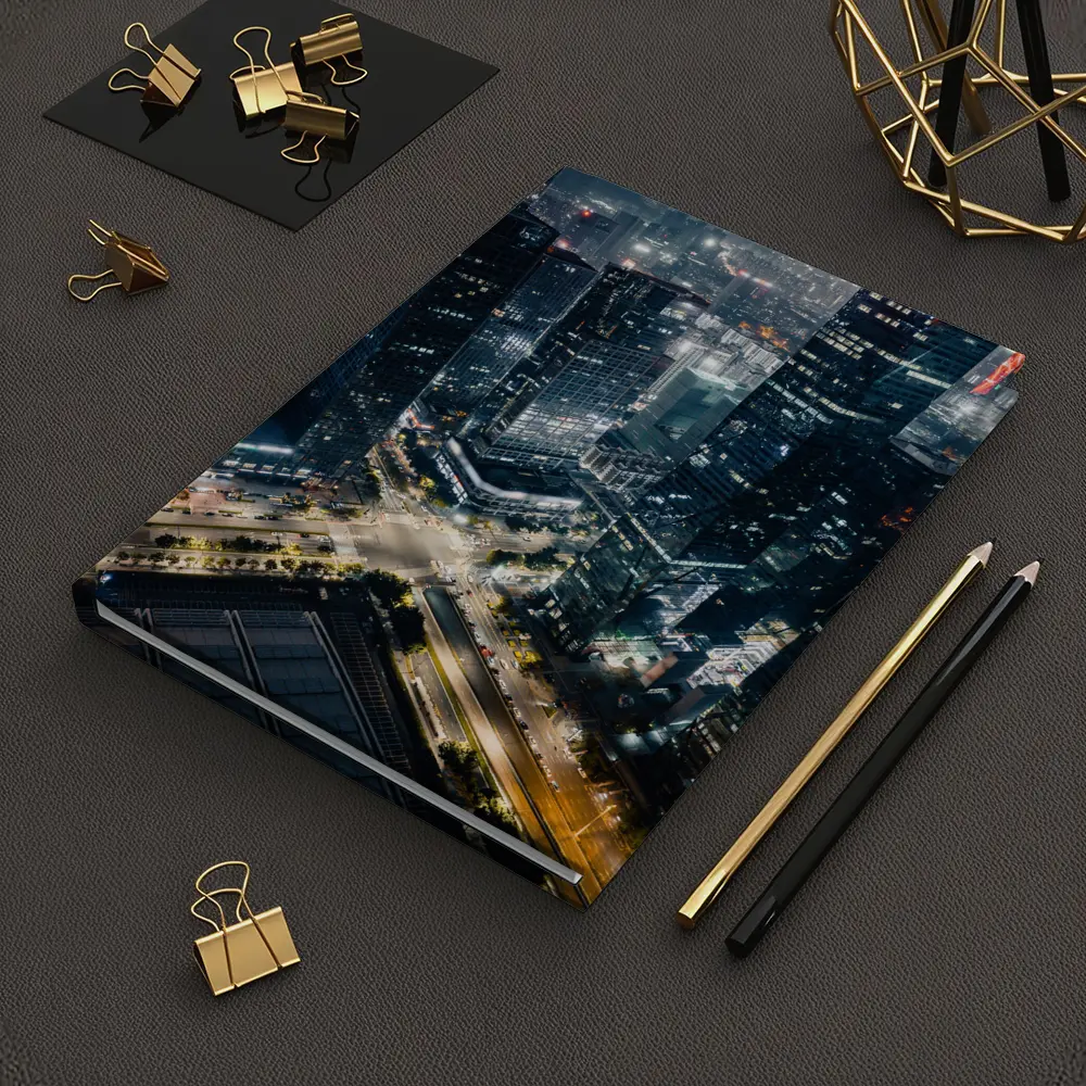 City At Night Aerial Skyline Dark – Notebooks