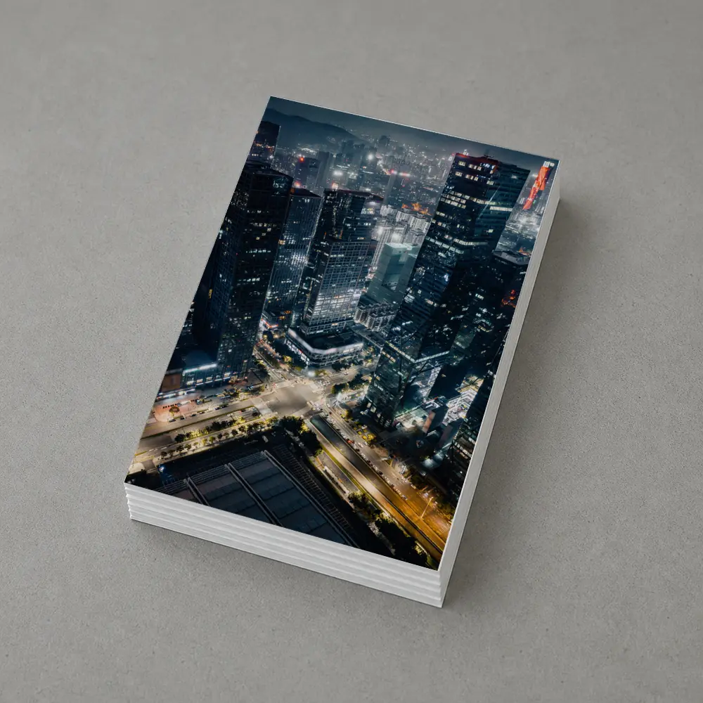 City At Night Aerial Skyline Dark – Postcards