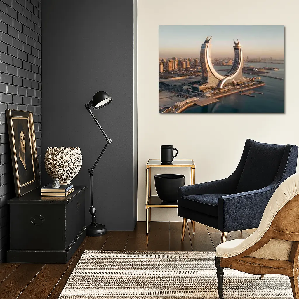 Lusail Tower Doha Qatar Coastal Skyline – Wall Art