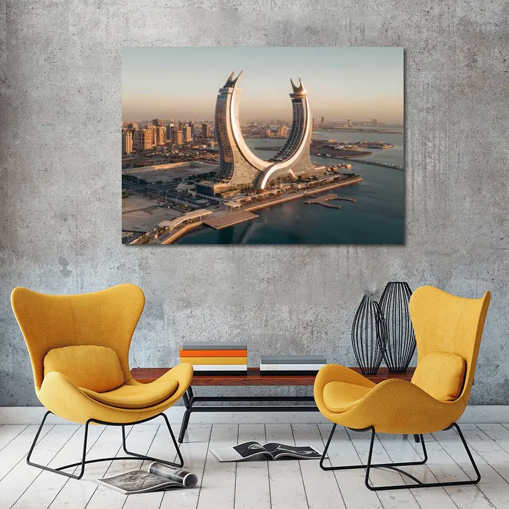 Lusail Tower Doha Qatar Coastal Skyline – Wall Art
