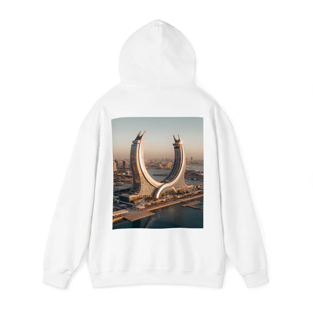 Lusail Tower Doha Qatar Coastal Skyline – Hoodies