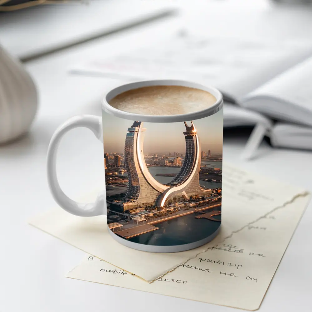 Lusail Tower Doha Qatar Coastal Skyline – Mugs