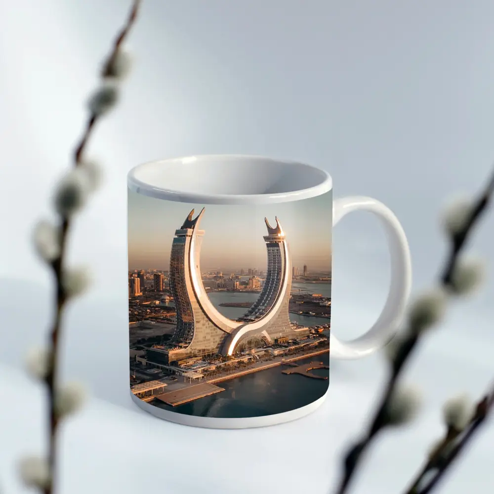 Lusail Tower Doha Qatar Coastal Skyline – Mugs