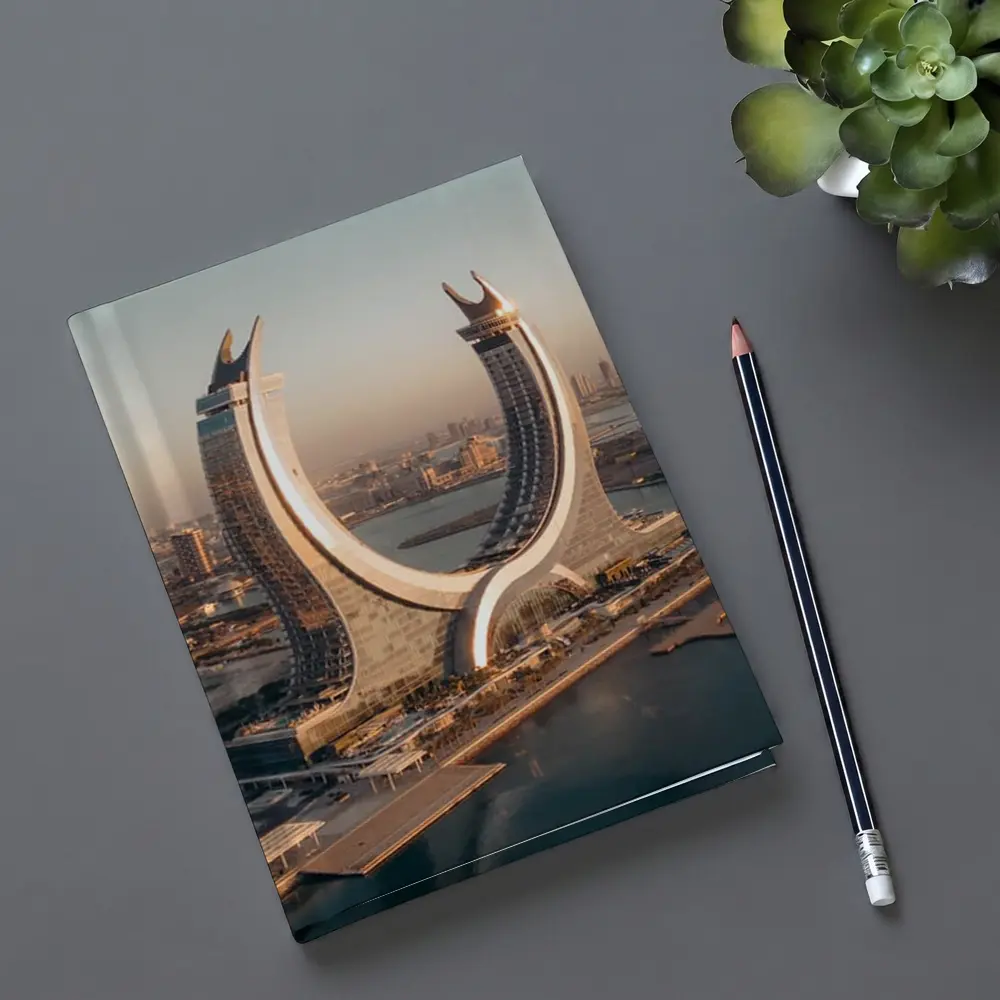 Lusail Tower Doha Qatar Coastal Skyline – Notebooks