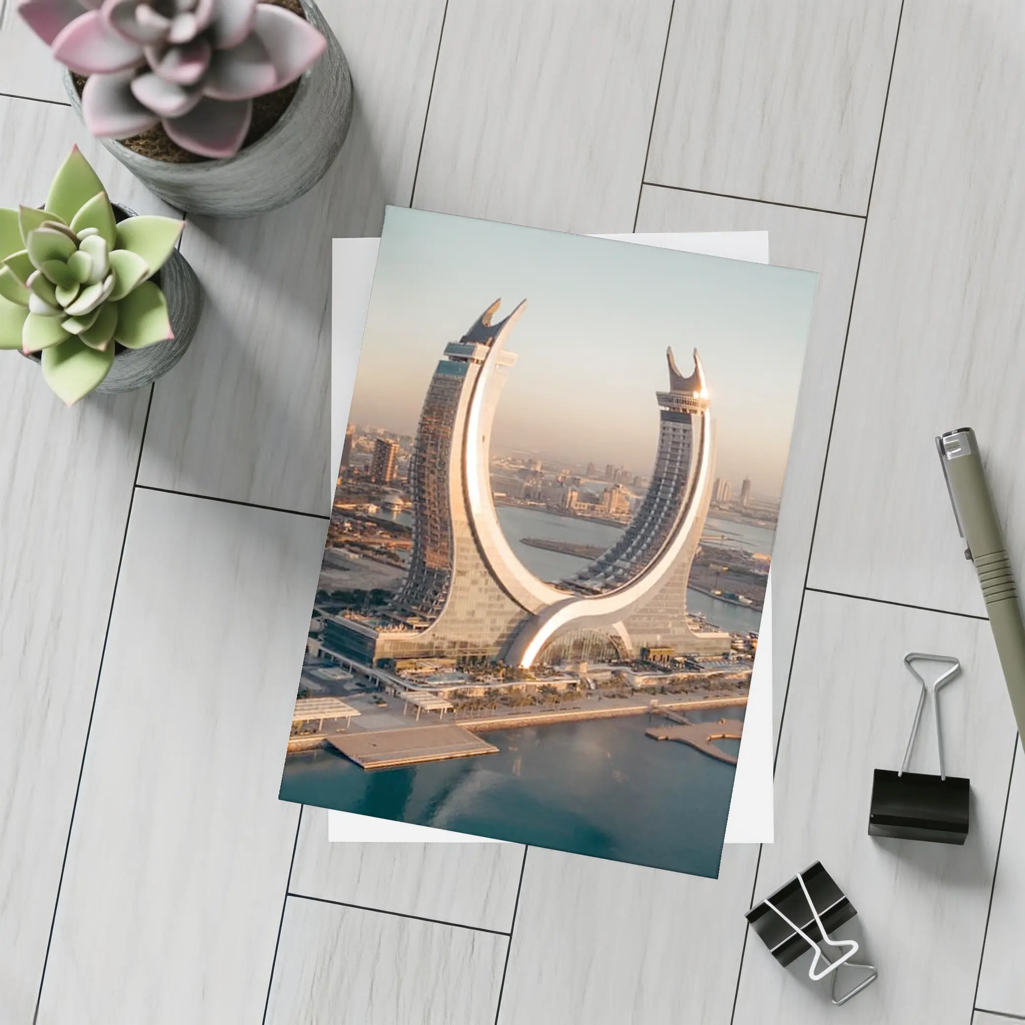 Lusail Tower Doha Qatar Coastal Skyline – Postcards