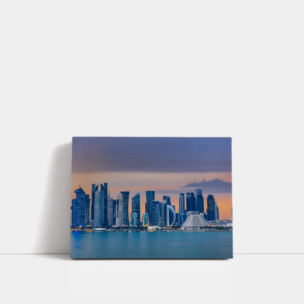 Doha Qatar Skyline At Dusk – Wall Art