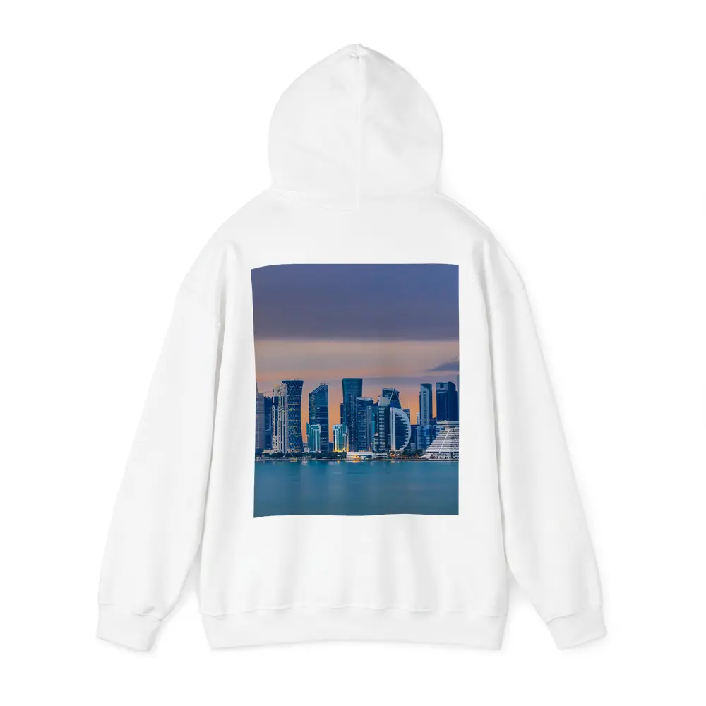 Doha Qatar Skyline At Dusk – Hoodies