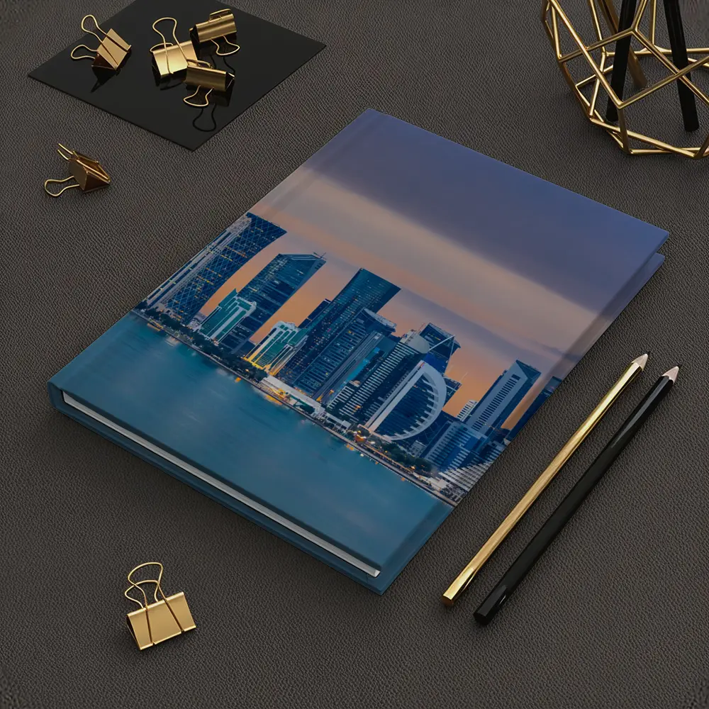 Doha Qatar Skyline At Dusk – Notebooks