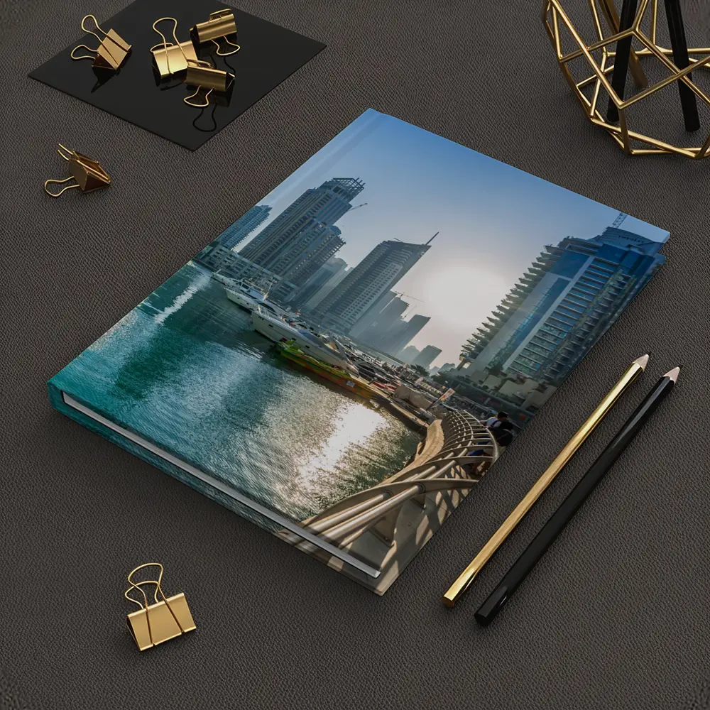 Dubai Marina Skyline Waterfront Sunny Day – Notebooks