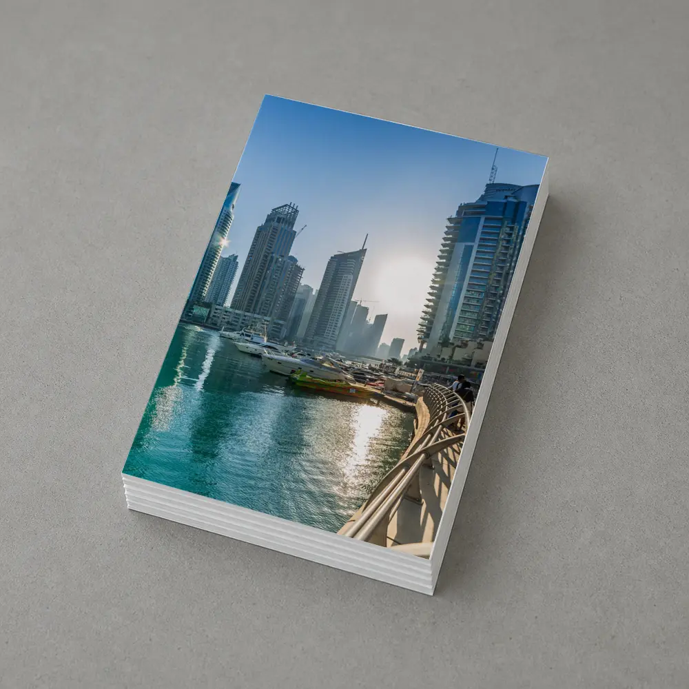 Dubai Marina Skyline Waterfront Sunny Day – Postcards