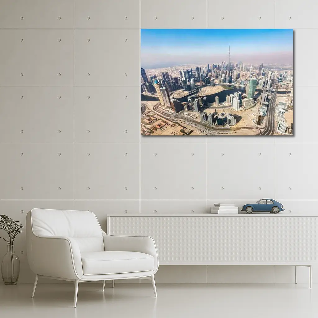 Dubai Skyline Aerial View Burj Khalifa – Wall Art