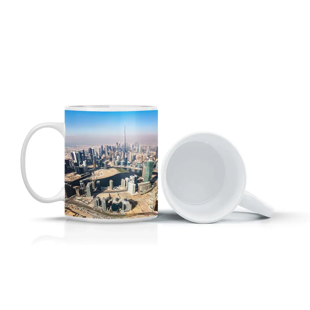 Dubai Skyline Aerial View Burj Khalifa – Mugs