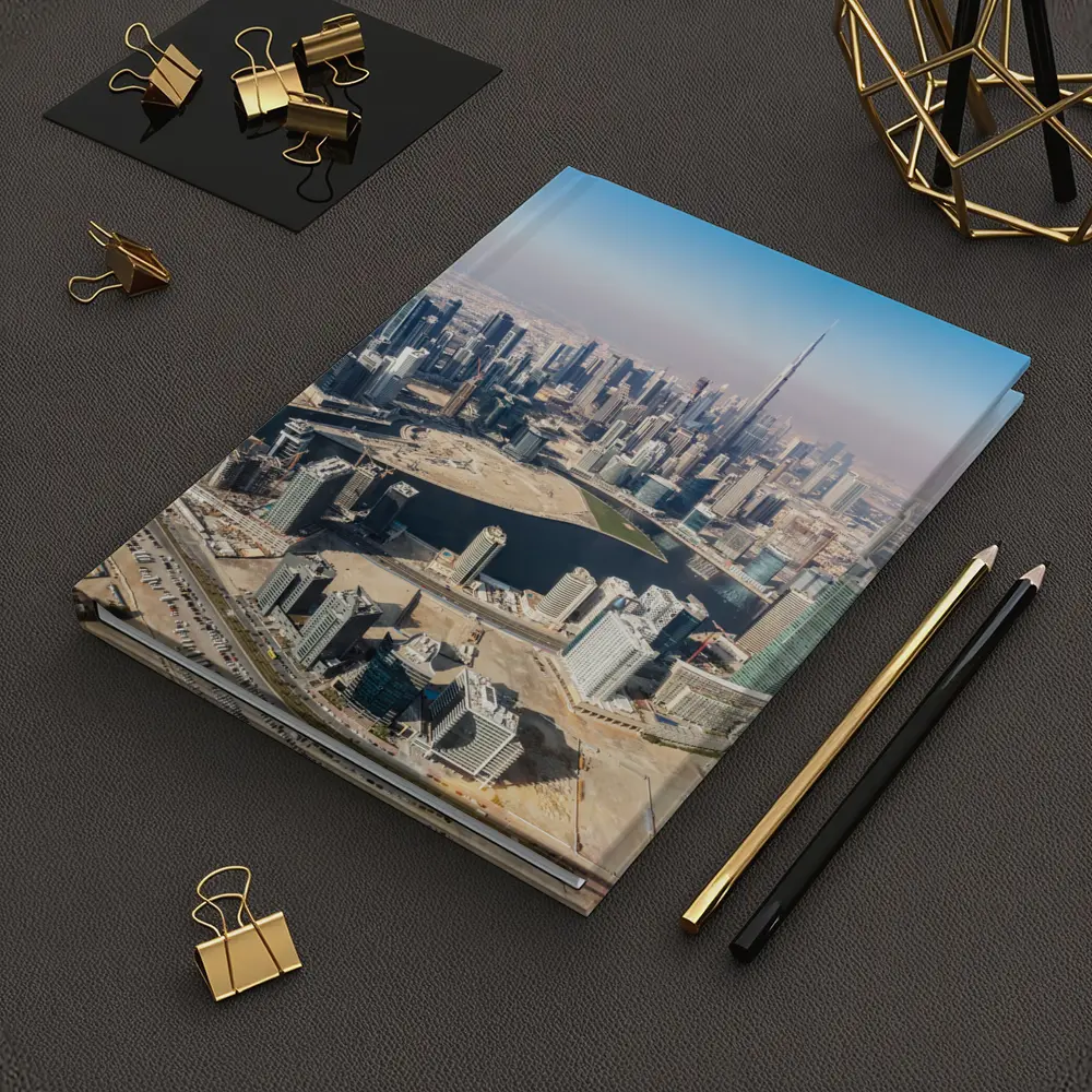 Dubai Skyline Aerial View Burj Khalifa – Notebooks