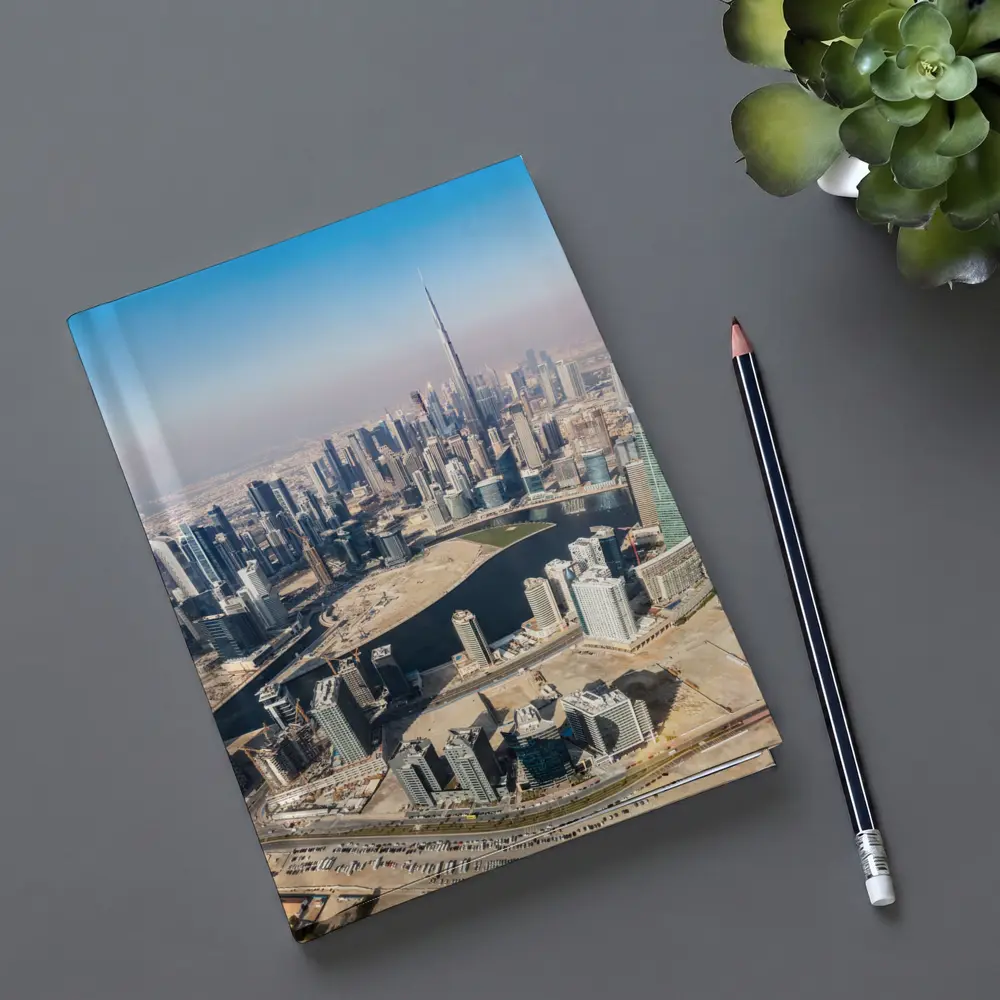 Dubai Skyline Aerial View Burj Khalifa – Notebooks