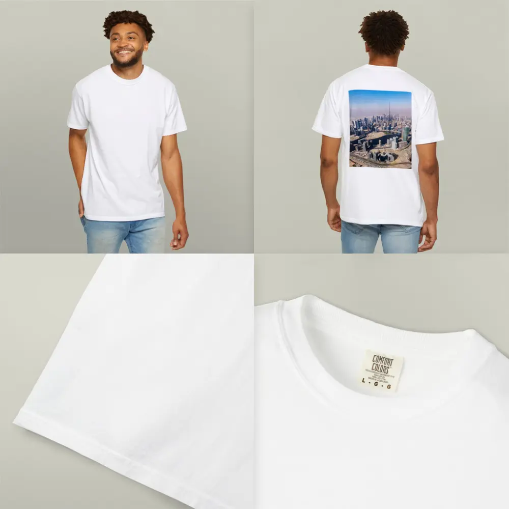 Dubai Skyline Aerial View Burj Khalifa – T-Shirts